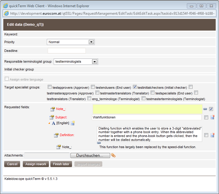 Edit task details - Web